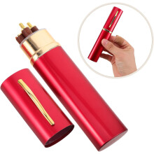 Palillos de viaje plegables y ligeros con estuche de aluminio, palillos de madera reutilizables para exteriores.