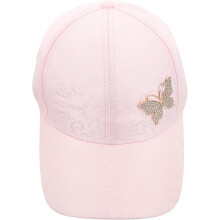 Baseballkappe mit Strass-Schmetterling für Damen, atmungsaktive rosa Sommer-Sonnenschutzkappe