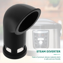 Vapor liberação desviador silicone pressão cozinha acessório resistente ao desgaste preto limpador