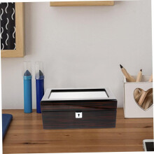 Uhrenbox und Schmuckaufbewahrung aus Holz, Organizer in Klavierlackoptik für Damen und Herren