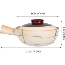 Mini oală de lut de 1,5 l, oală ceramică cu capac, rezistență la temperaturi ridicate, metode versatile de gătit