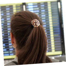 12 elastici per capelli con stampa leopardata per donna, ideali per code di cavallo, stili assortiti.