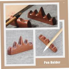 Suporte de caneta de madeira sólida para suportes de caneta de escova de mesa Prático para Home Office