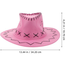 Cowgirl-aurinkohattu kesän UV-suojaukseen, kevyt puuvillainen cowgirl-hattu