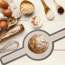 Pastry Making Mat Dough Pad with Long Handles Non-Sticky Surface Tough Liquid Silicone Fiberglass Kneading Tool