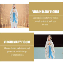 Zarte Marienfigur, religiöse Dekoration, Kunstharz, klassisches Design, exquisit gefertigt, einzigartige Figur