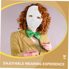 Máscara facial pintável branca em branco para papel de Cosplay de festa tela pintada à mão