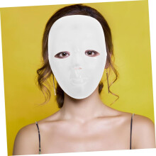 DIY blanco wit beschilderbaar gezichtsmasker voor feestjes, cosplay en rollenspellen - handbeschilderd canvas