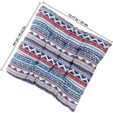 Quadratisches Bodenkissen im Boho-Stil aus Polyester und Baumwolle, bequem und abnehmbar