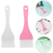 4pcs DIY grande escova de maquiagem branco rosa para máscara facial aplicação macio pó escova blusher viagem ferramentas de beleza