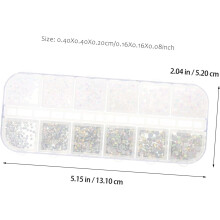 Caja de diamantes para decoración de uñas, diamantes de imitación para manicura, gemas para manualidades, diamantes
