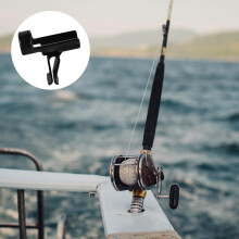 Fishing Rod Clamp with Clip-on Holder Black Portable Fishing Pole Bracket