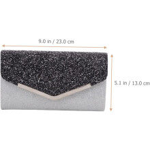 Elegante Abendtasche mit Kristallkette für Damen, aus Polyester und ABS-Material, passend für Handy und kleine Gegenstände