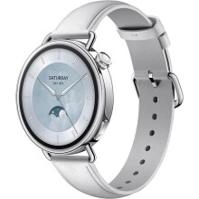 (White) XIAOMI Watch S4 41 mm Smartwatch - Stainless Steel Case, 150 Sports Modes, Fluororubber Strap (Green/Gold/White/Black)