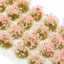 Miniatuur plastic plukjes kunstgras voor modelbouw, landschapssimulatie en decoratie.