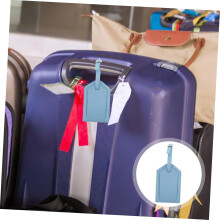 Etiquetas de bagagem de couro PU para identificadores de bagagem elegantes para malas mochilas acessórios de viagem versáteis