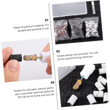 Kit de accesorios profesionales para manicura: cabezal pulidor de uñas, bandas de lijado para taladro de uñas.