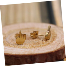 Punk-Ohrringe, modische Ohrstecker, leichtes Metall, goldfarben, fester Halt, einzigartiges Aussehen