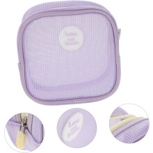 Viagem cosmética bolsa malha maquiagem bolsa zíper saco higiénico para mulheres portátil maquiagem caso organizador