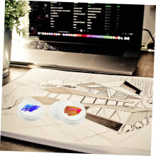 Placas de armazenamento de cerâmica para aquarela e gouache com tampa, adequadas para oficinas de artistas e espaços de artesanato