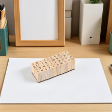 Wooden Lowercase Alphabet Letter Stamp Set, 40pcs Mini Letter Stamps