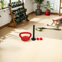 Set di impugnature e dadi di base per kettlebell, accessorio convertitore per manubri rosso