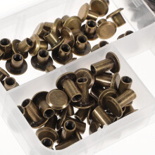 Rivets en cuir à double capuchon pour la fabrication de bagages et les fournitures de couture et de réparation d'articles en cuir.