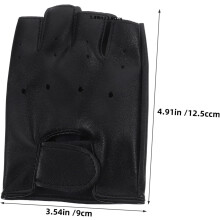 Leather Half Finger Gloves for Outdoor Sports Durable Protective Riding Gloves