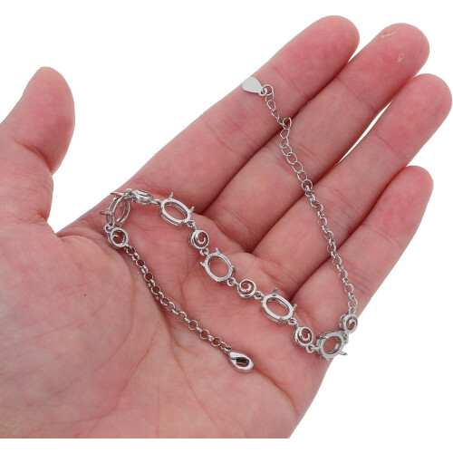 Plateaux de sertissage de bracelets en métal, plateaux vierges réglables