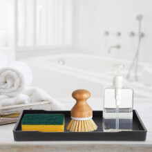 Plateau de salle de bain rectangulaire, plateau de comptoir en mélamine, design moderne et élégant, facile à poser
