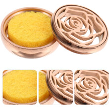 Mini diffuseur d'arômes magnétique pour masques avec 6 disques de coton, clip pour masque aux huiles essentielles 15 mm or rose