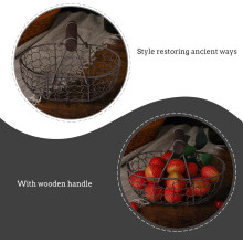 Plancha para fruta, pan de mano con cesta multifuncional y asa para almacenamiento y exhibición.