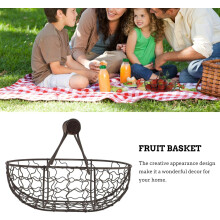 Fer à pain portatif pour fruits avec panier multifonctionnel et poignée de rangement et d'affichage