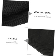Gorro de punto cálido para mujer, de lana, diseño grueso, protección para las orejas, ideal para invierno y días fríos, color negro.