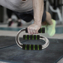 Liegestützständer, Liegestützstangen, Armkrafttrainingsgerät aus Stahl und Schaumstoff