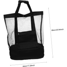1 leichte Strandtasche aus Netzgewebe, ideal für Sommer, Reisen, Urlaub und den täglichen Gebrauch