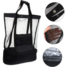 1 leichte Strandtasche aus Netzgewebe, ideal für Sommer, Reisen, Urlaub und den täglichen Gebrauch