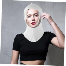 Ademende bivakmuts/gezichtsmasker/helmvoering voor buitenactiviteiten zoals fietsen, wandelen en andere sporten, met UV-bescherming (wit).