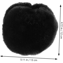 Winterliche Handgelenkwärmer aus Kunstpelz, Armstulpen für Damen, haarige, pelzige Handgelenkstulpen, schwarzes Paar für kaltes Wetter