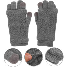 Warme, gestrickte und isolierte Touchscreen-Handschuhe für Damen für kaltes Wetter