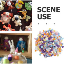 Beutel saugfähige Wattebällchen zum Basteln von weichen, flauschigen Pompons für DIY-Kunstprojekte und Heimdekoration
