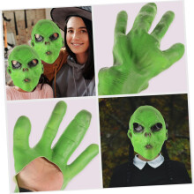 Maska grymasu Straszna realistyczna maska pełna rękawice na imprezę halloweenową Cosplay