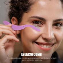 Faltbarer Augenbrauenseparator, tragbarer Wimpernkamm aus Edelstahl, Beauty-Werkzeug