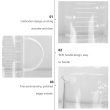 Hitzebeständiger Glasbecher mit Messskala, gleichmäßigem Wasserdurchfluss und robustem Design