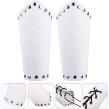 Punk-Gothic-Armstulpen aus PU-Leder, passend zu den mittelalterlichen Wikinger-Cosplay-Armbändern mit Schnürung