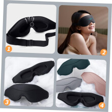 Antifaz para dormir con espuma viscoelástica, diseño anatómico y bandas elásticas para mayor comodidad.