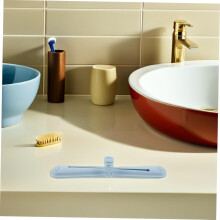 Toothbrush Sleeve Storage Box Blue Silicone Portable Travel Case Holder