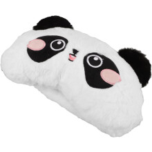 Auto-Nackenkissen aus Plüsch, niedliches Panda-Kopfkissen mit gesticktem Kaninchenfell, weiche Unterstützung