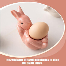 Coquetiers en céramique en forme de lapin - Adorable design en forme de lapin - Sûrs et robustes
