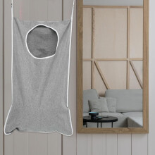 Badkamer opbergtas, mesh waszak met ritssluiting aan de onderkant, opvouwbaar ontwerp